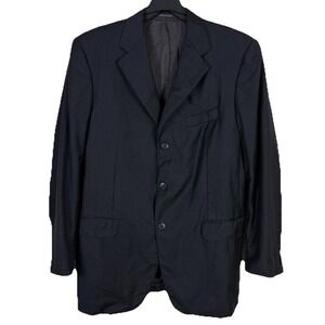 Ermenegildo Zegna Blazer Mens 42L Slim  Dark Grey Wool Suit Jacket Sport Coat